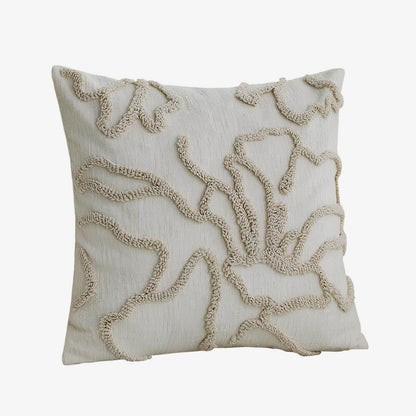 Coussin beige florale