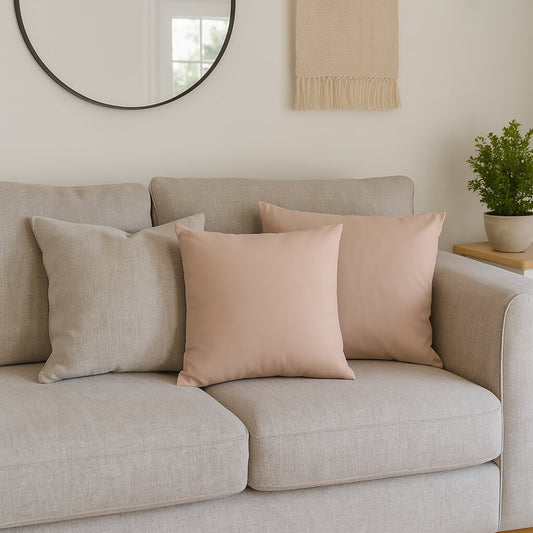 Coussin beige style épuré