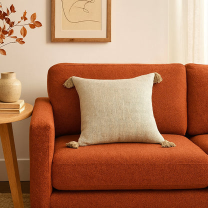 Coussin beige unie