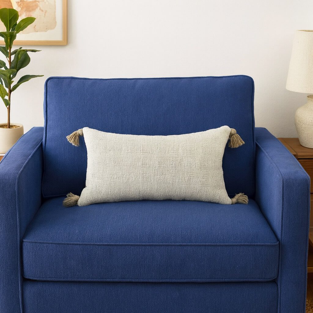 Coussin beige unie