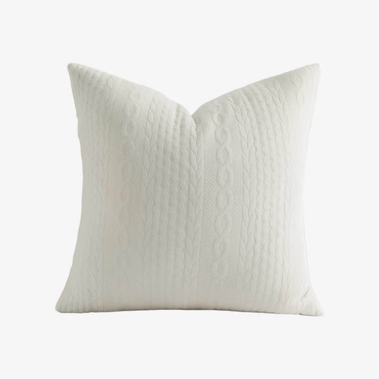 Coussin blanc texturé