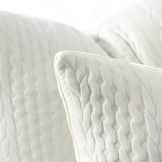 Coussin blanc texturé