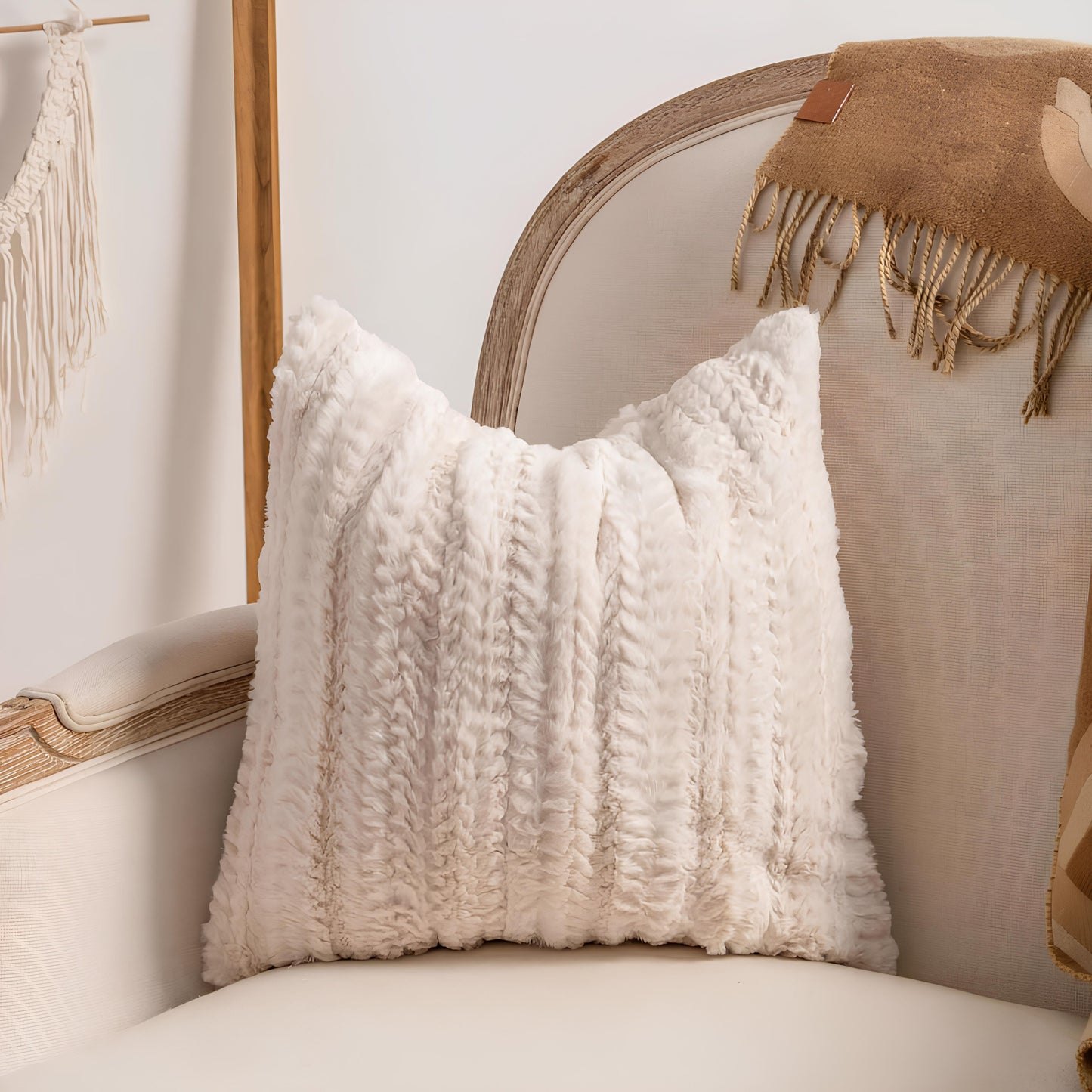 Coussin bohème épuré