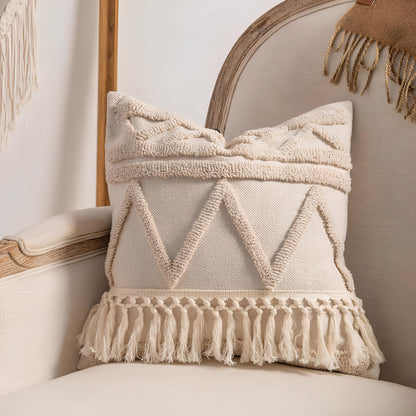 Coussin bohème texture bouclée