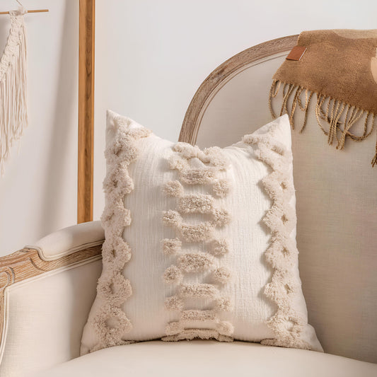 Coussin boheme texturé