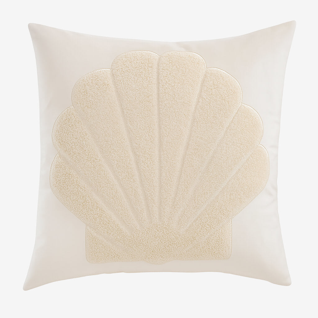 Coussin brodé velours océan