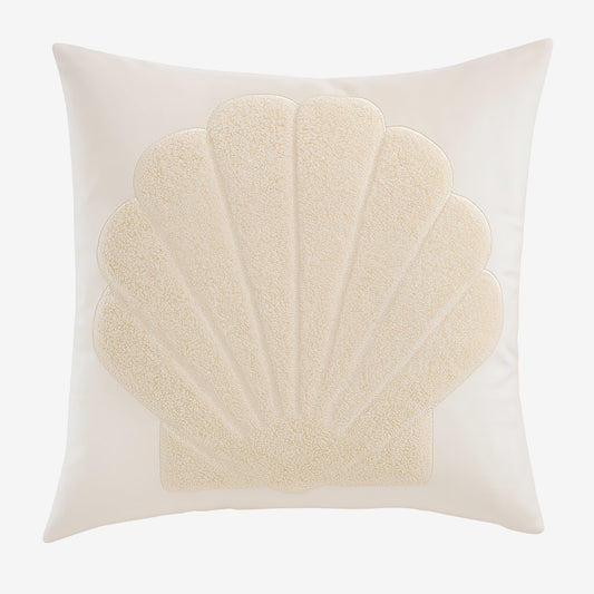 Coussin brodé velours océan