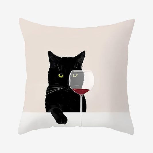 Coussin chat philosophie