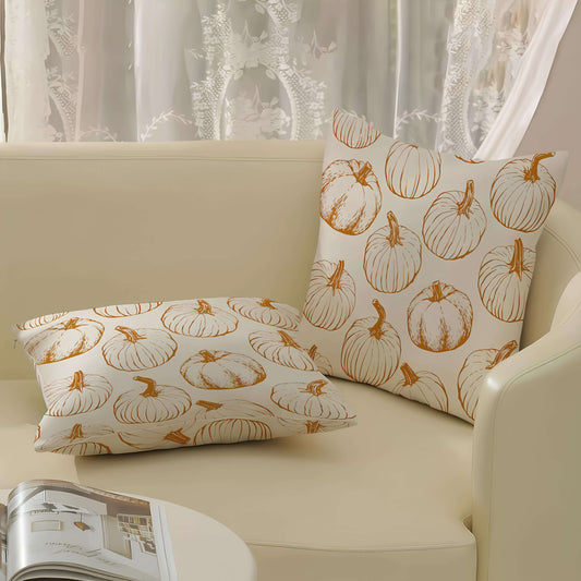 Coussin citrouille lot de 2
