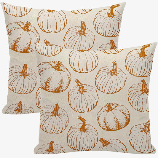 Coussin citrouille lot de 2