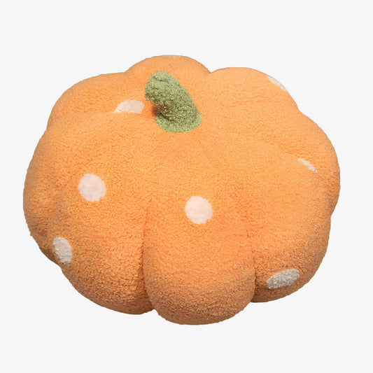 Coussin citrouille motifs pois colorés