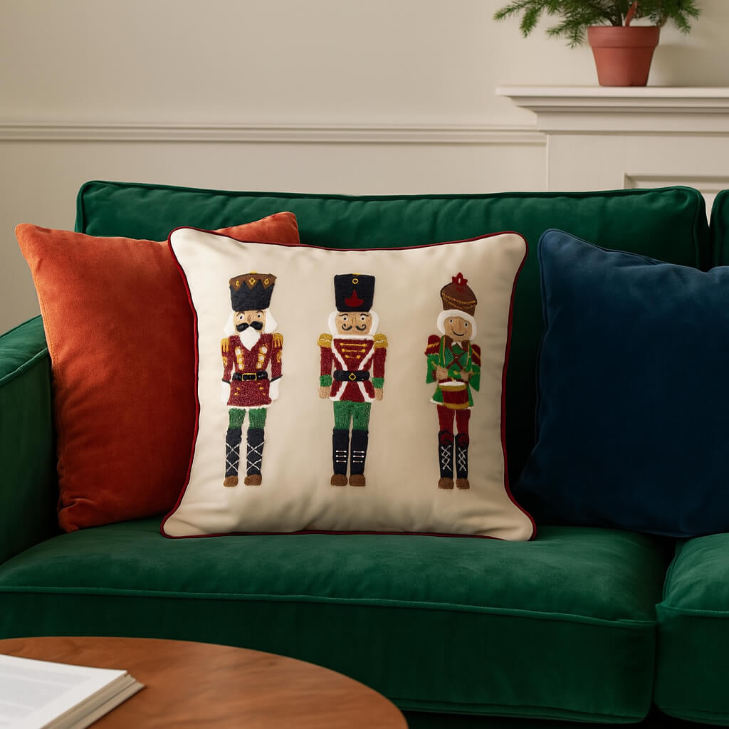 Coussin de noël casse-noisettes