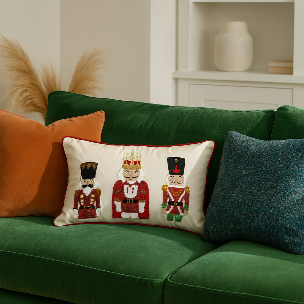 Coussin de noël casse-noisettes