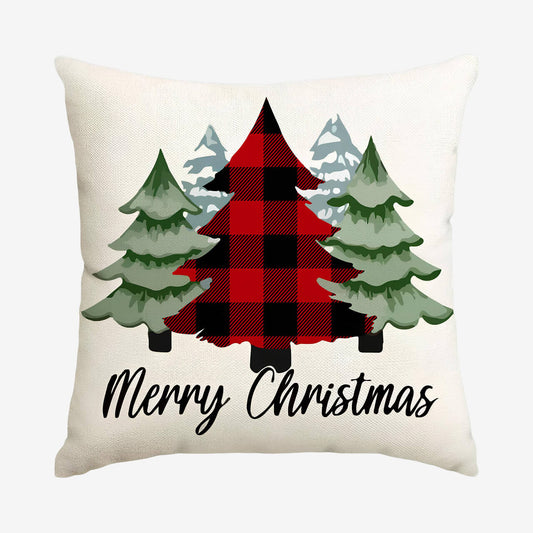 Coussin de noël motif sapin