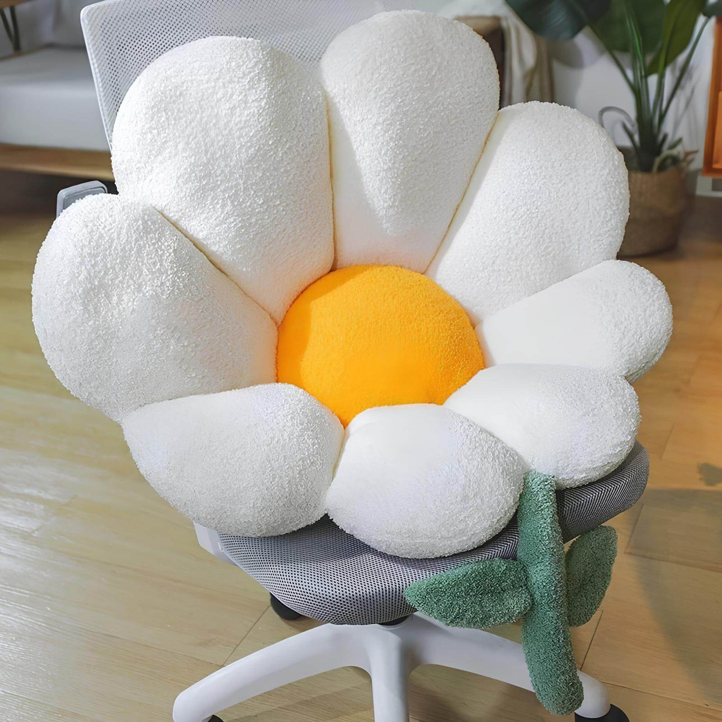 Coussin fleur moelleux