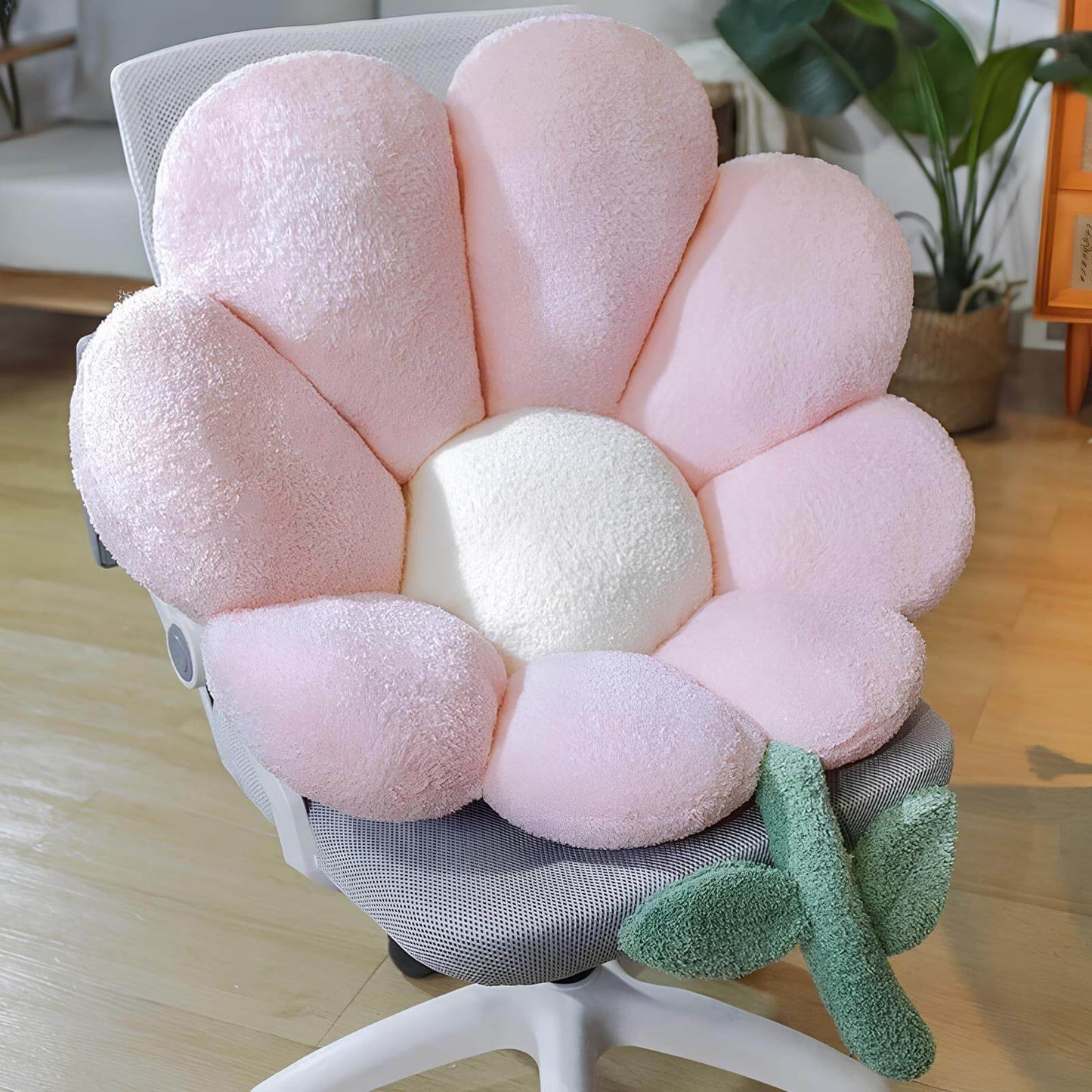 Coussin fleur moelleux