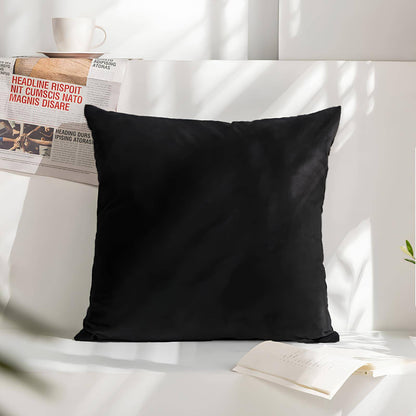 Coussin gris velours doux
