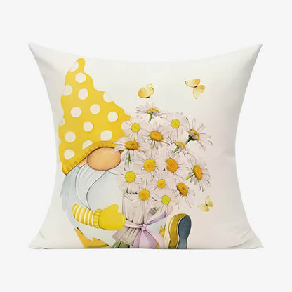 Coussin jaune marguerites