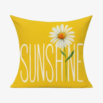 Coussin jaune marguerites