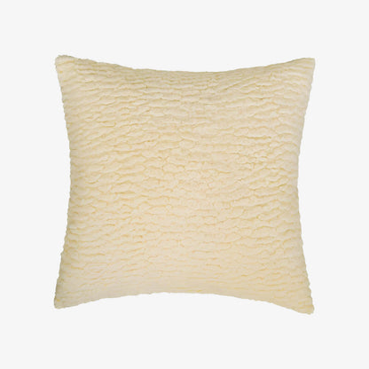 Coussin jaune peluche