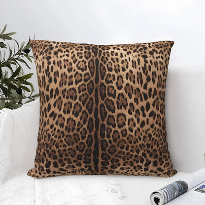 Coussin léopard naturel