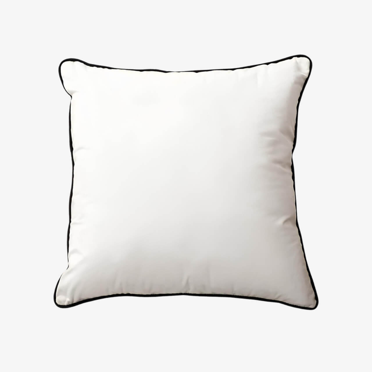 Coussin noir et blanc en velours