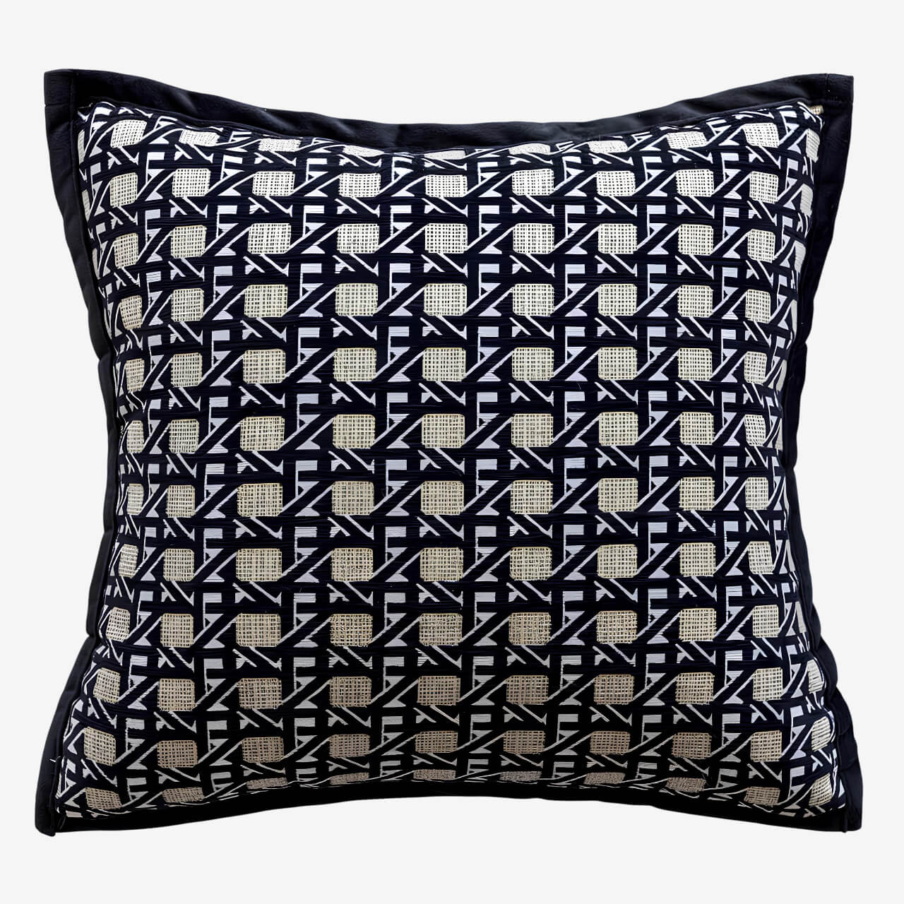Coussin noir et blanc moderne