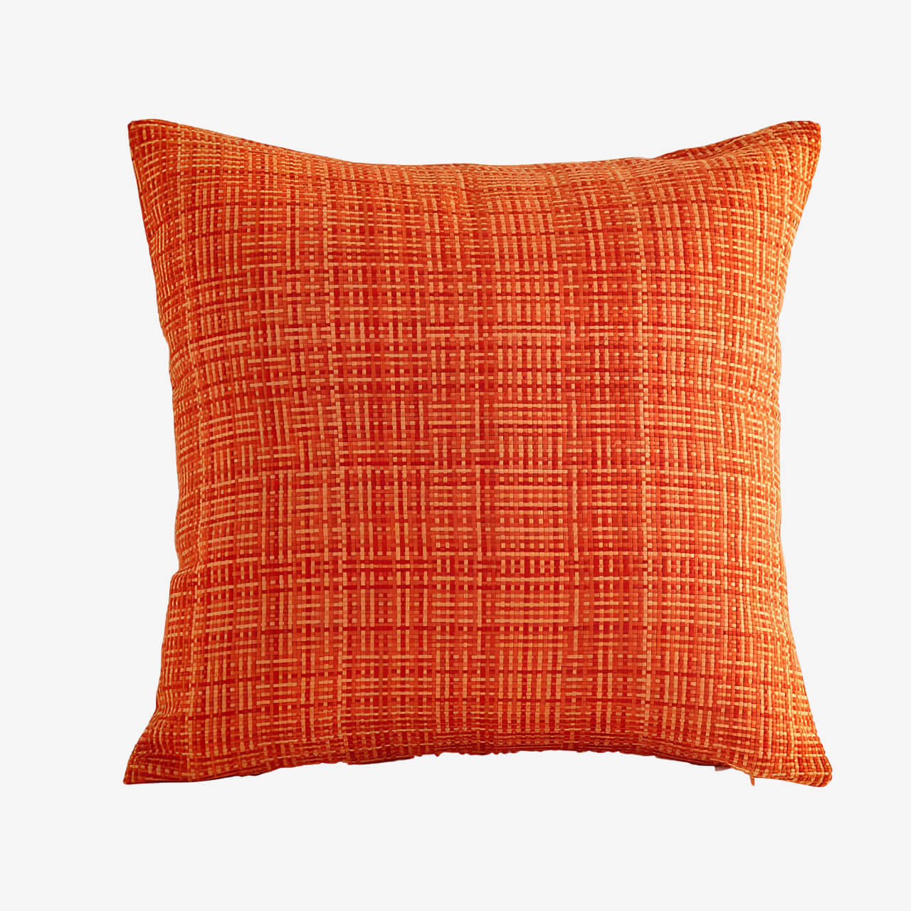Coussin orange tissé moderne