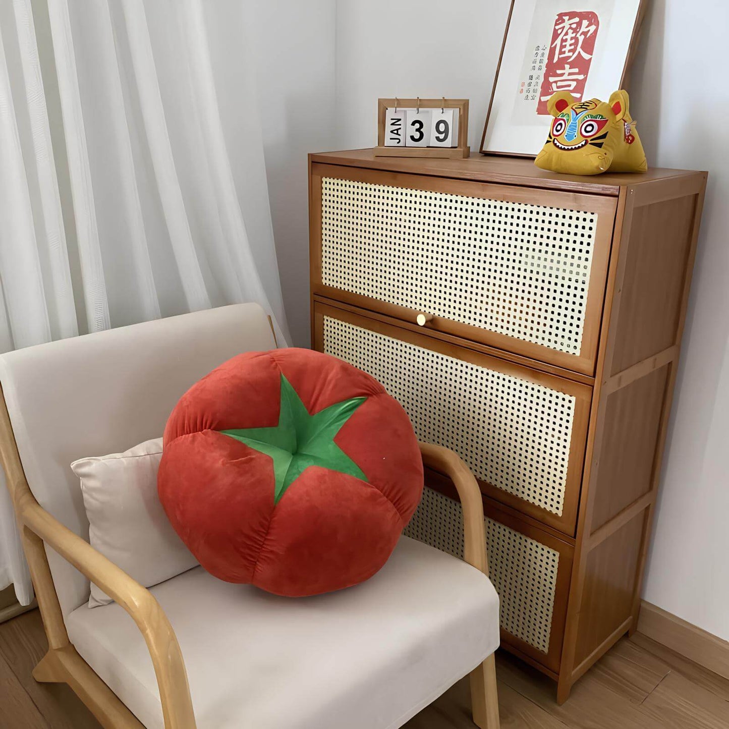Coussin rond épais