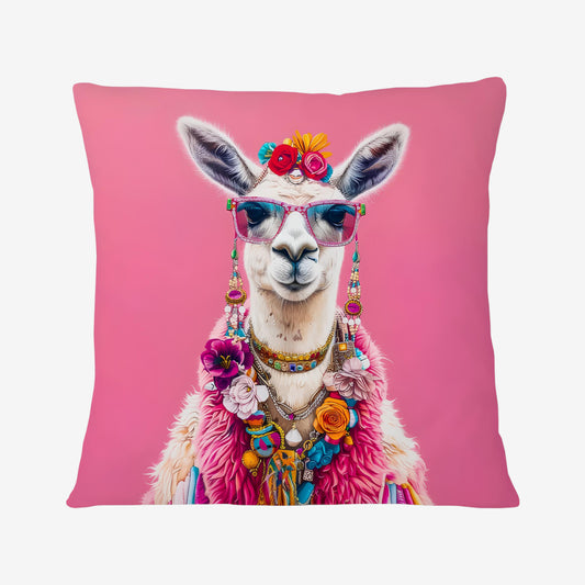 Coussin singerie - Lama