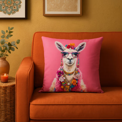Coussin singerie - Lama