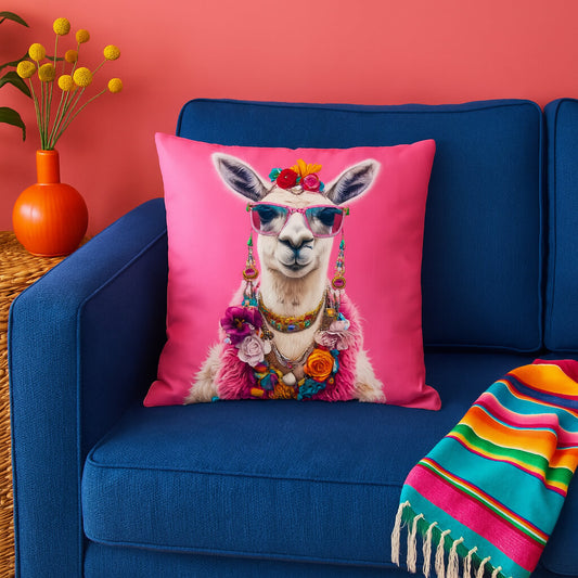 Coussin singerie - Lama