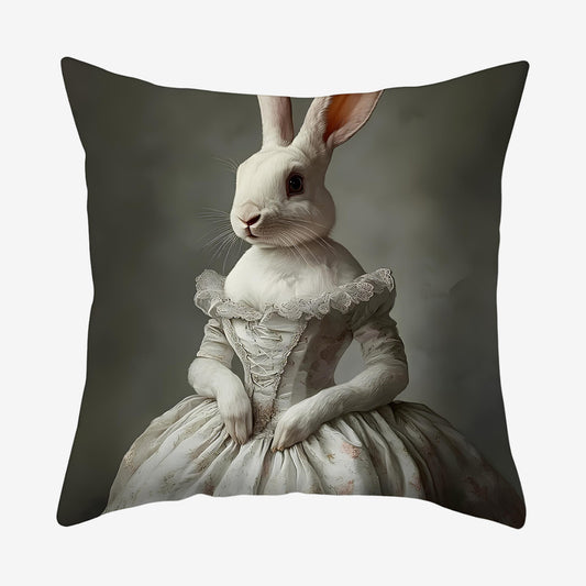 Coussin singerie - Lapin élégant