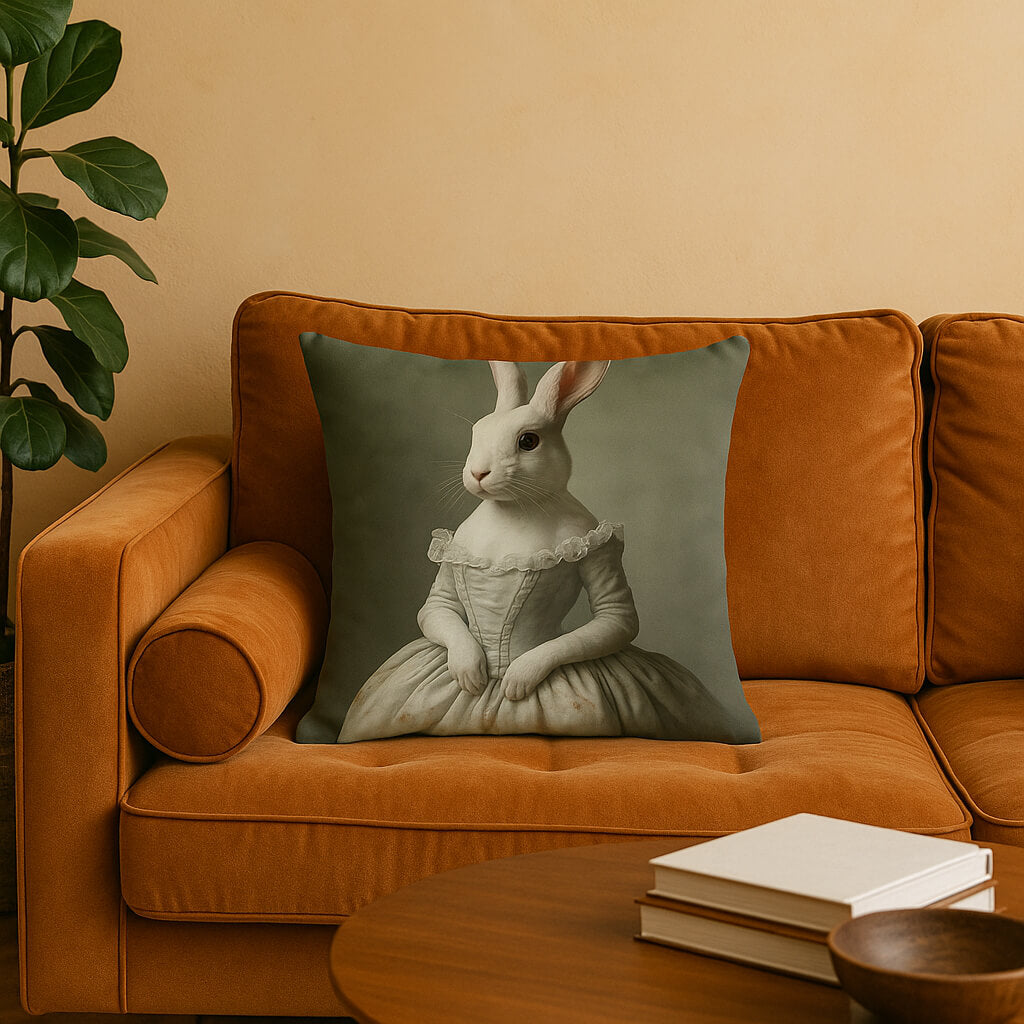 Coussin lapin élégant