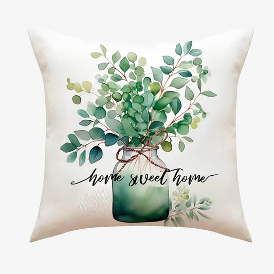 Coussin vert printemps